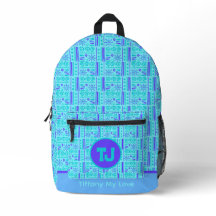 Bold Summer Monogrammed School Rugzak