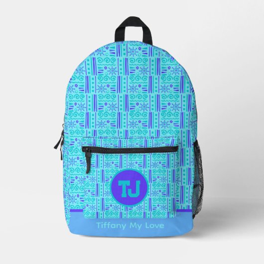 Bold Summer Monogrammed School Rugzak (Voorkant)