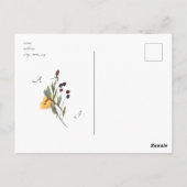 Bold Sunflower Black Bridal Shower Invitation Briefkaart (Achterkant)