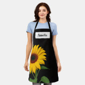 Bold Sunflower Modern Kitchen Apron Schort (Gedragen)