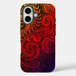 Bold Swirl Doodle iPhone Case