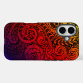 Bold Swirl Doodle iPhone Case (Achterkant (horizontaal))