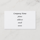 Bold Tan Zebra Visitekaartje (Achterkant)