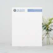 BOLD TANDARTS LETTERHEAD :: moderne tand logo azur Gepersonaliseerd Briefhoofd (Staand voorkant)