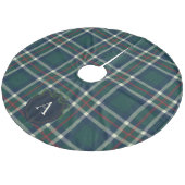 Bold Tartan Plaid Monogram Christmas Tree Skirt Fleece Kerstboom Rok (Gekanteld)