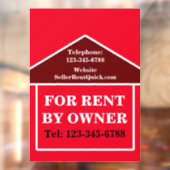 BOLD TE HUUR DOOR EIGENAAR Vastgoed op maat Raamsticker (Vel 2)