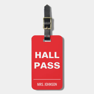 Bold Teacher Hall Pass – Classroom Management Tag  Bagagelabel