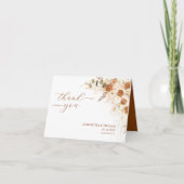 Bold Terracotta Roos Calla Lily Wedding Bedankt (Voorkant)