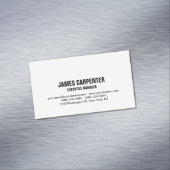 Bold Text Black White — uniek, modern, professione Magnetisch Visitekaartje (Voorbeeld)