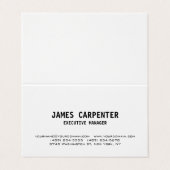 Bold Text Black White — uniek, modern, professione Visitekaartje (Buitenkant ongevouwen)