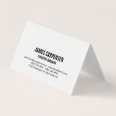 Bold Text Black White — uniek, modern, professione Visitekaartje (Voorkant)