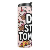 Bold Text Diet Starts Tomorrow Surrounded by Food Thermosbeker (Gedraaid links)