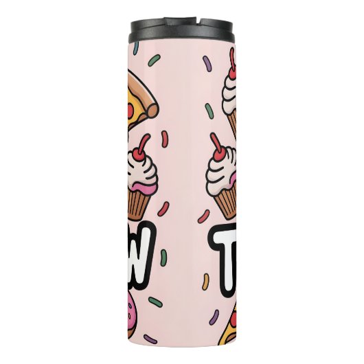 Bold Text Diet Starts Tomorrow Surrounded by Food Thermosbeker (Achterkant)