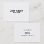 Bold Text White — uniek, modern, professioneel Visitekaartje (Voorkant / Achterkant)