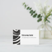 Bold Thank You Card QR Code Small Business Visitekaartje (Staand voorkant)