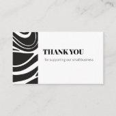 Bold Thank You Card QR Code Small Business Visitekaartje (Voorkant)
