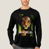 Bold Tiger Cub in Jungle Leaves | Men's T-shirt (Voorkant volledig)