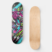 Bold Tiger Street Art Skateboard Deck – Levendig (Voorkant)