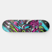 Bold Tiger Street Art Skateboard Deck – Levendig (Horizontaal)