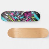 Bold Tiger Street Art Skateboard Deck – Levendig (Horizontaal)
