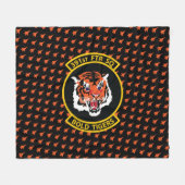 Bold Tigers F-15E straaljager patroon Fleece Deken (Voorkant (Horizontaal))
