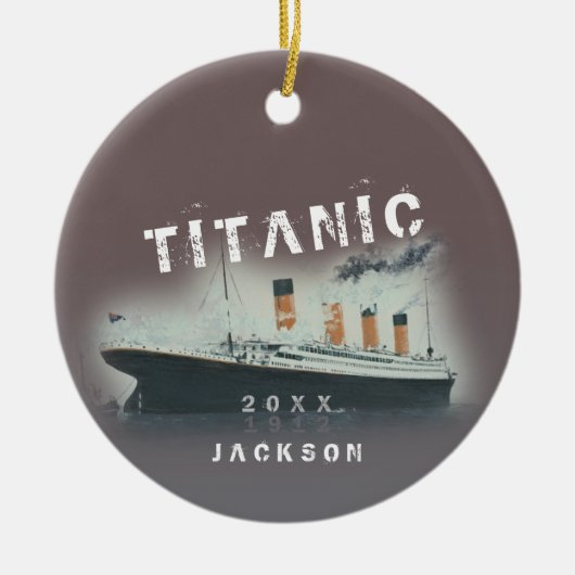 Bold Titanic Keramisch Ornament (Voorkant)