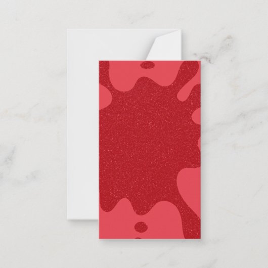 Bold Tomato Red Splash Glitter Note Card (Custom) Notitiekaartje (Voorkant)