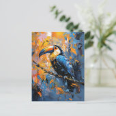 Bold Toucan olieverfschilderij Briefkaart (Staand voorkant)