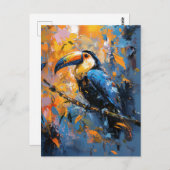 Bold Toucan olieverfschilderij Briefkaart (Voorkant / Achterkant)