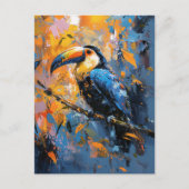 Bold Toucan olieverfschilderij Briefkaart (Voorkant)