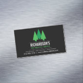 Bold Tree-service Logo Groen/zwart Magnetisch Visitekaartje (Voorbeeld)