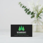 Bold Tree-service Logo Groen/zwart Visitekaartje (Staand voorkant)