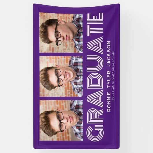 Bold Trendy 3 Afstuderen foto Afstuderen banner (Verticaal)