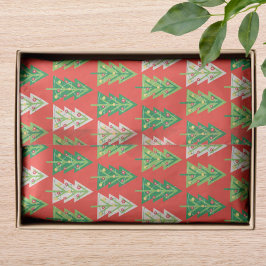 Bold Trendy Moderne Preppy Kerstbomen Tissuepapier