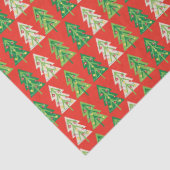 Bold Trendy Moderne Preppy Kerstbomen Tissuepapier (Detail)