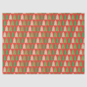 Bold Trendy Moderne Preppy Kerstbomen Tissuepapier (Voorkant)