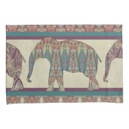 Bold Trendy Slaapkamer Kashmir Paisley Elephant Ar Kussensloop