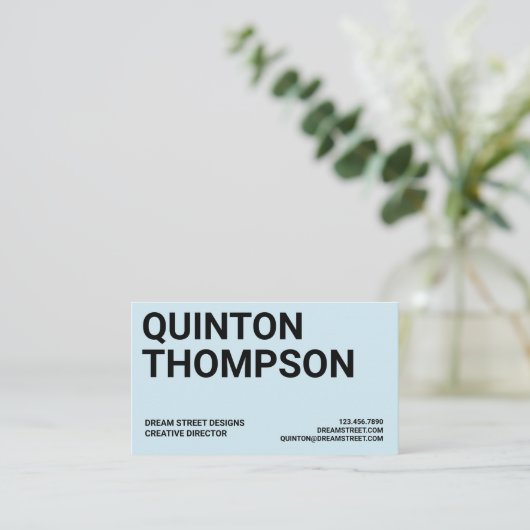 BOLD TRENDY VISITEKAARTJE (Staand voorkant)