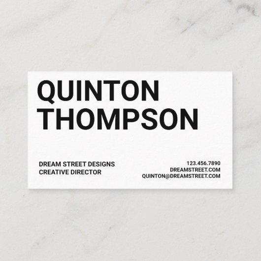 BOLD TRENDY VISITEKAARTJE (Achterkant)