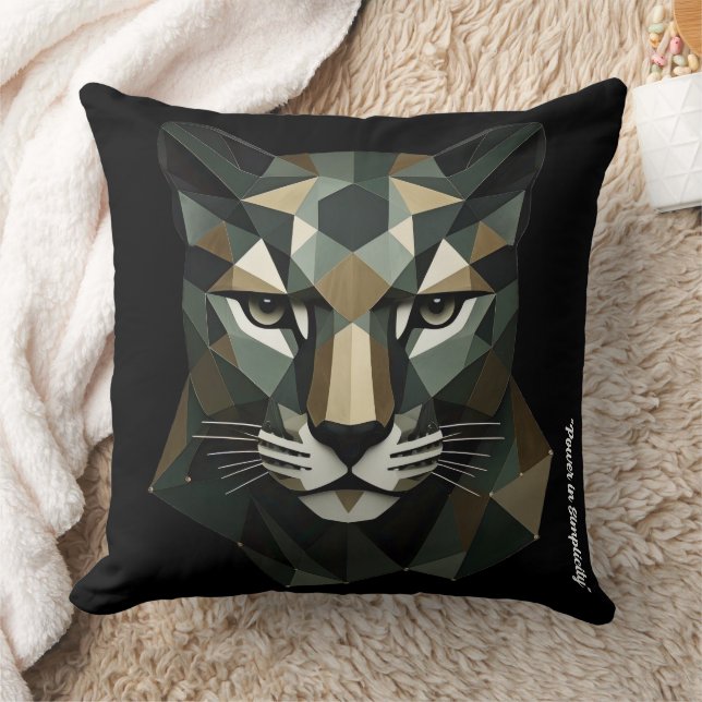 "Bold Triangular Form" Throw Pillow Kussen (Deken)
