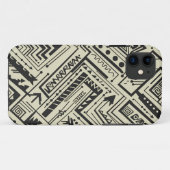 Bold Tribal Geometric Pattern – Black and Cream Ab Case-Mate iPhone Case (Achterkant (horizontaal))