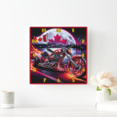 Bold trike bij Twilight Waterside Vierkante Klok (Huis)