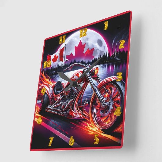 Bold trike bij Twilight Waterside Vierkante Klok (Hoek)