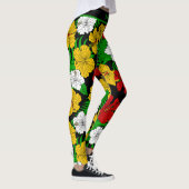Bold Tropical Hibiscus Floral Pattern Leggings (Rechts)