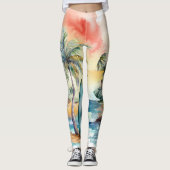 Bold Tropical Paradise Leggings voor vrouwen (Voorkant)