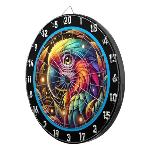 Bold Tropical Parrot Dartboard Adventure Dartbord (Voorkant Rechts)
