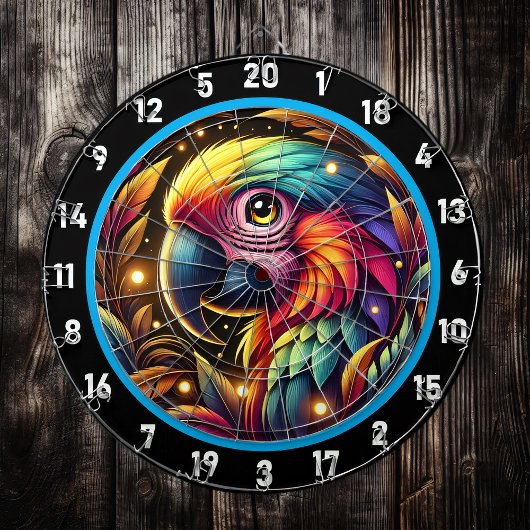 Bold Tropical Parrot Dartboard Adventure Dartbord
