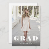 Bold Type Afstuderen Foto Aankondiging en Partij (Voorkant / Achterkant)