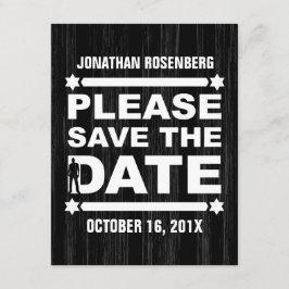 Bold Type Bar Mitzvah Save the Date in het zwart Kaart