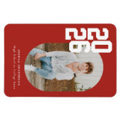 Bold Type Red Graduation Flexible Photo Magnet Magneet (Horizontaal)